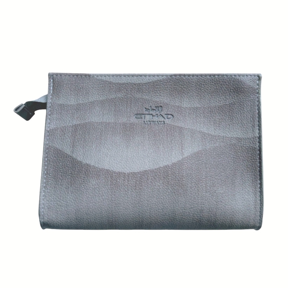 Giorgio Armani For Etihad Airways Gray Cosmetic Bag Travel Amenity Kit